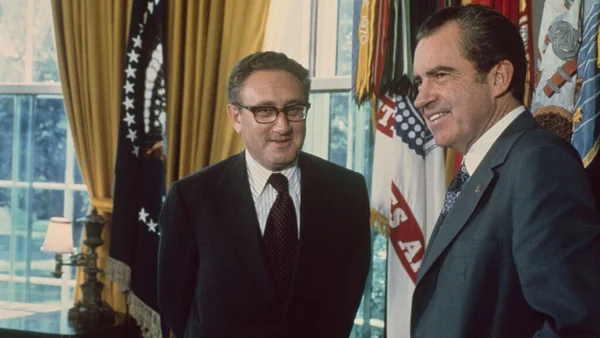 Henry Kissinger (L) served as secretary of state under president Richard Nixon