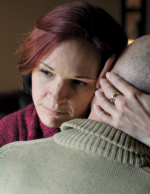 Jenny Migneault comforts and supports her husband, retired sergeant Claude Rainville, and is in a battle herself for more support for families of disabled veterans. [LOUIE PALU]